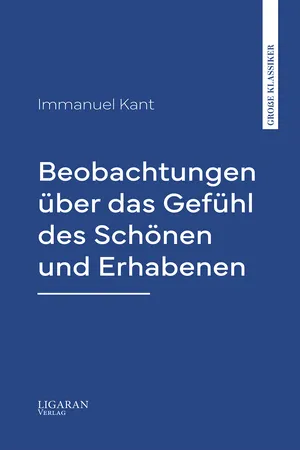 Beobachtungen über das Gefühl des Schönen und Erhabenen
