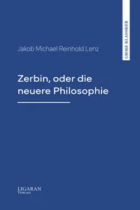 Zerbin, oder die neuere Philosophie_cover