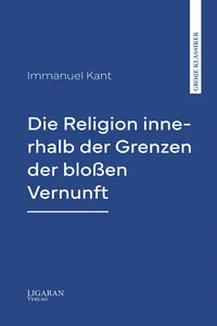Die Religion innerhalb der Grenzen der bloßen Vernunft_cover