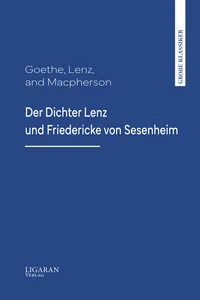 Der Dichter Lenz und Friedericke von Sesenheim_cover