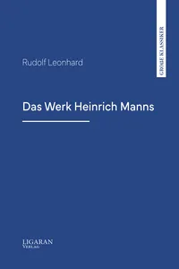 Das Werk Heinrich Manns_cover