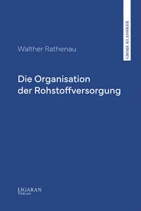 Die Organisation der Rohstoffversorgung_cover