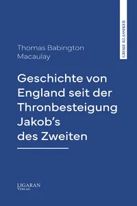 Geschichte von England seit der Thronbesteigung Jakob's des Zweiten_cover