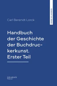 Handbuch der Geschichte der Buchdruckerkunst. Erster Teil_cover