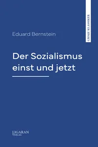 Der Sozialismus einst und jetzt_cover