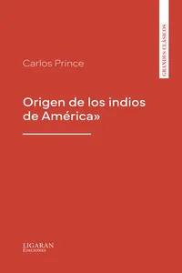 Origen de los indios de América"_cover