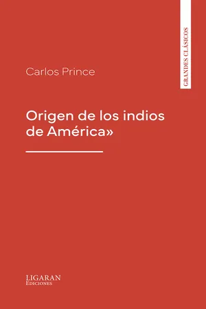 Origen de los indios de América"