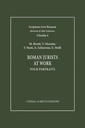 Roman Jurists at Work