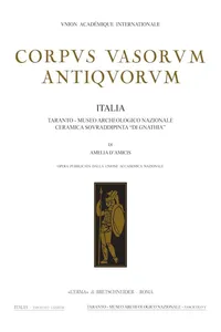 Ceramica Sovraddipinta "Di Gnathia". Taranto - Museo Archeologico Nazionale. Fascicolo V_cover