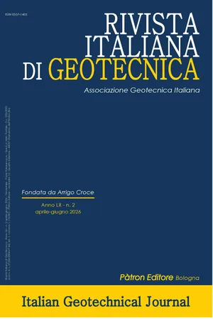 RIVISTA ITALIANA DI GEOTECNICA