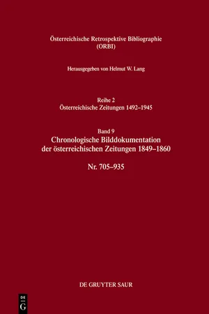 Bibliographie der österreichischen Zeitungen 1492–1945