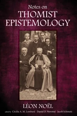 Notes on Thomist Epistemology