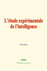 L’étude expérimentale de l’intelligence