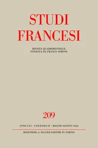 Studi Francesi 209_cover