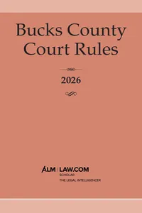 Bucks County Court Rules 2026_cover