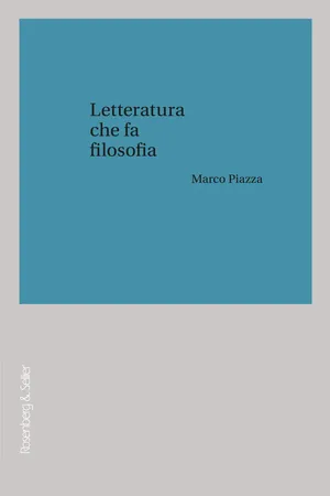 Letteratura che fa filosofia
