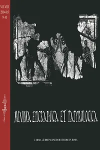 Minima Epigraphica et Papyrologica, anno VII-VIII, 2004-2005, fasc. 9-10