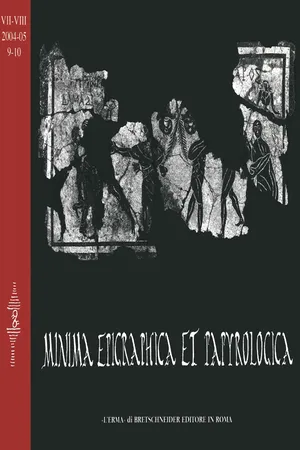 Minima Epigraphica et Papyrologica, anno VII-VIII, 2004-2005, fasc. 9-10