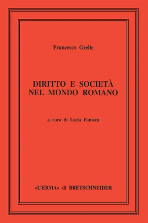 Diritto e società nel mondo romano