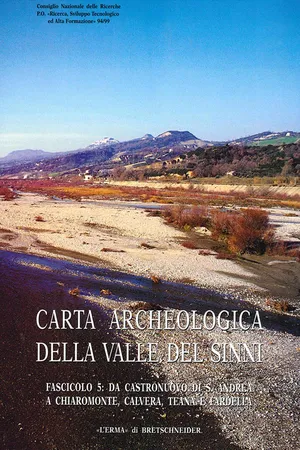 Carta archeologica della Valle del Sinni, vol. X, fasc. 5