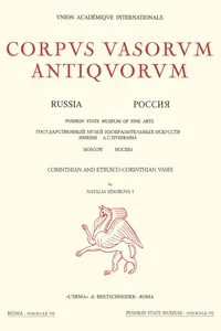 Corinthian and Etrusco-Corinthian Vases, Pushkin State Museum of Fine Arts, Moscow, fasc. 7_cover