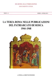 La Terza Roma nelle pubblicazioni del Patriarcato di Mosca. 1944-1948_cover
