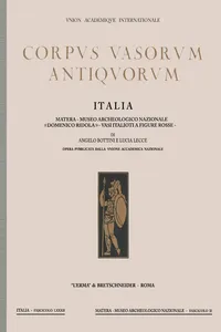 Corpus Vasorum Antiquorum. Italia, 82. Fasc. II_cover