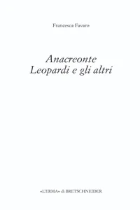 Anacreonte, Leopardi e gli altri_cover