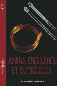 Minima Epigraphica et Papyrologica, anno IV, 2001, fasc. 6_cover