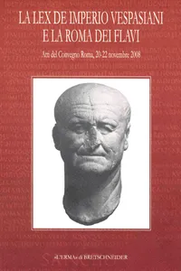 La Lex de imperio Vespasiani e la Roma dei Flavi_cover