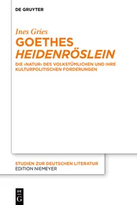 Goethes ›Heidenröslein‹_cover