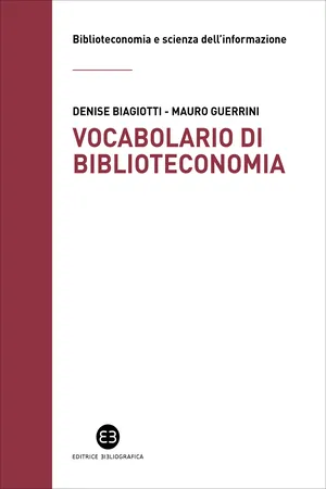 Vocabolario di biblioteconomia