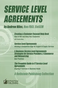 Service Level Agreements By Andrew Hiles, Hon FBCI, EloSCM_cover
