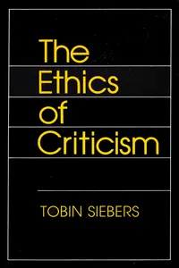 The Ethics of Criticism_cover