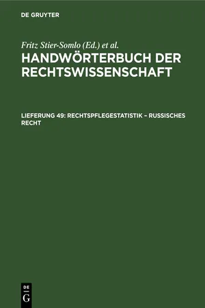 Rechtspflegestatistik – Russisches Recht