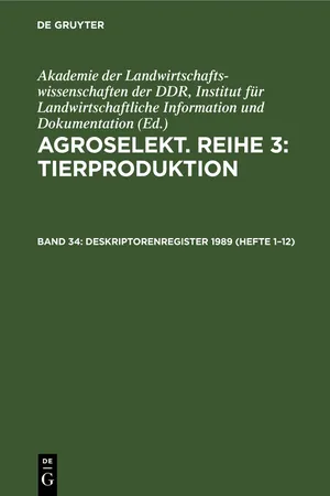 Deskriptorenregister 1989 (Hefte 1–12)