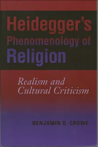 Heidegger's Phenomenology of Religion_cover