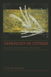Genealogy as Critique_cover