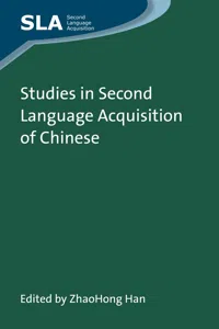 Studies in Second Language Acquisition of Chinese_cover