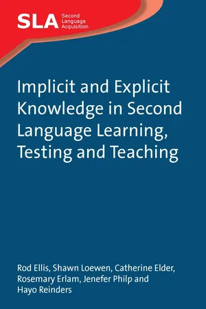 Implicit and Explicit Knowledge in Second Language Learning, Testing and Teaching