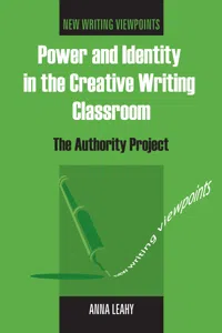 Power and Identity in the Creative Writing Classroom_cover