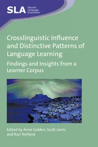 Crosslinguistic Influence and Distinctive Patterns of Language Learning_cover