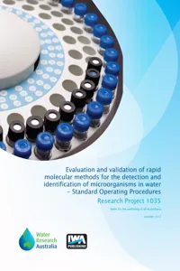 Evaluation and validation of rapid molecular methods for the detection and identification of microorganisms in water - Standard Operating Procedures_cover