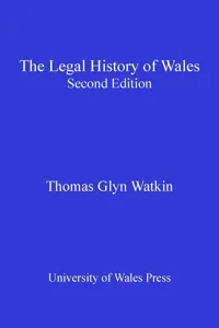 The Legal History of Wales_cover