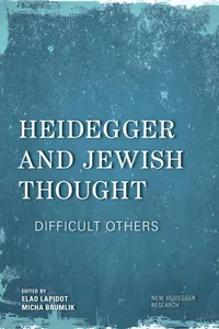 Heidegger and Jewish Thought_cover