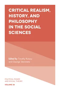 Critical Realism, History, and Philosophy in the Social Sciences_cover