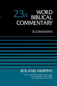 Ecclesiastes, Volume 23A_cover