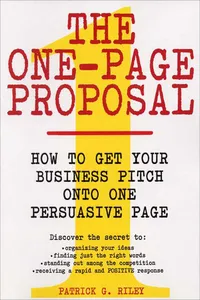 The One-Page Proposal_cover