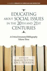 Educating About Social Issues in the 20th and 21st Centuries Vol. 3_cover