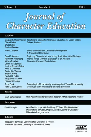 Journal of Character Education - Issue